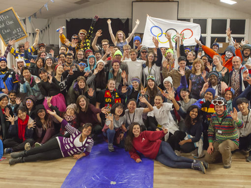 One evening, attendees dressed up and competed in TSCF's version of the Winter Olympics.