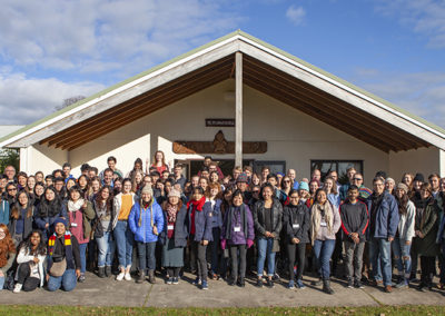 Nga Hau E Wha community marae in Cambridge hosted students and staff on one of the days.